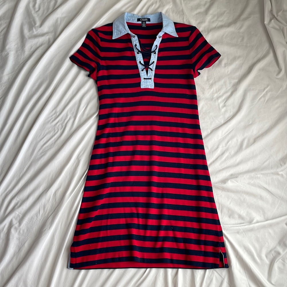 SALE 3 for $15 Striped Chaps Dress
